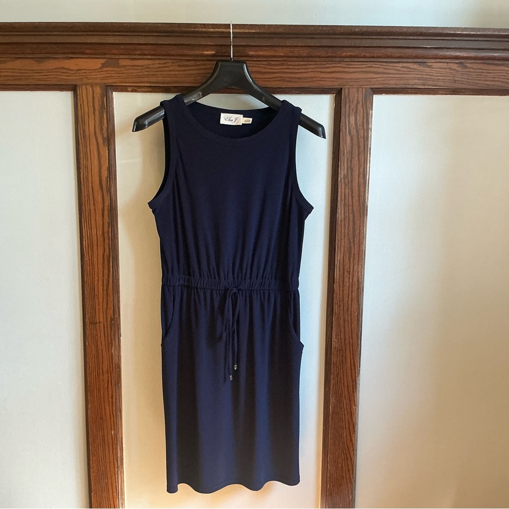 Eliza J Navy Midi Dress
